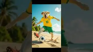 Golden Humanlike Labrador Football Series &mdash; Cinematic Dog Soccer #footballart #hond #labrador