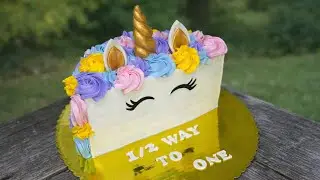 Unicorn Theme Cake #vanillacake #eggless-baking#homebakery 