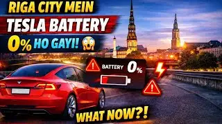 Tesla Battery 0% in Riga 🇱🇻 | Full Drama & Solution | Europe Vlog | Roan & Rise
