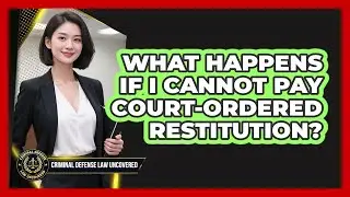 What Happens If I Cannot Pay Court-Ordered Restitution?