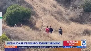 Jake Haro seen assisting in search for son he's accused of killing
