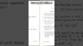 Kolhan university, Bsc math honours ,sem-6 paper-CC-13 question paper - 2024 #allsubjects #chemistry