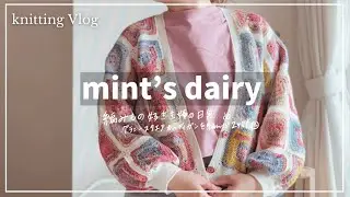 【Vlog】かぎ針編み：opal毛糸で編むグラニースクエアカーディガン🧶走り抜けた2ヶ月半🏃💨💨💨💨grannysquare crochet