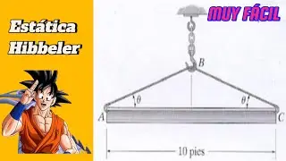 An&aacute;lisis de fuerzas y tensi&oacute;n de cables | EST&Aacute;TICA HIBBELER