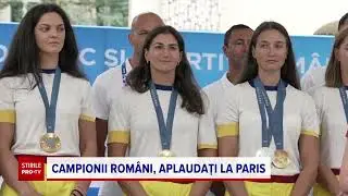 Echipele de canotaj ale României au urcat pe scenă la Paris, după medaliile obținute la JO