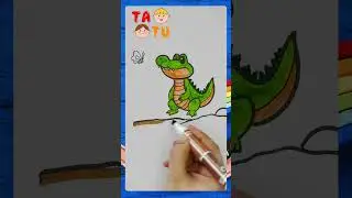 Draw and Animate Cute Crocodile  | End = Surprise ✨ ✨  #cartoon #animation #animated #cute
