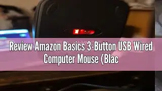 Review Amazon Basics 3-Button USB Wired Computer Mouse (Black), 1-Pack