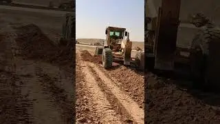 Powerful Cat Motor Grader Trimming Road I Road Work I Grader Work in Saudi I #shorts #grader