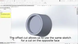 How to use extruded cut offset in Solidworks