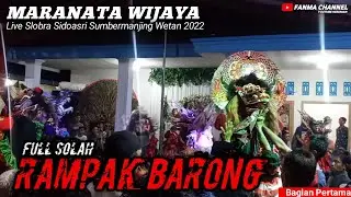 Rampak Barong Jaranan MARANATA WIJAYA Live Slobra Sidoasri Sumawe 2022
