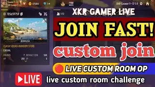 FREE FIRE CUSTOM ROOM 1vs2 | LIVE CHALLENGE | XKR GAMER 4Vs4 live custom