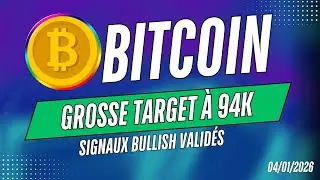 BITCOIN GROSSE TARGET &Agrave; 94K 🔥? SIGNAUX BULLISH VALID&Eacute;S ! ANALYSE CRYPTO & NEWS ✅