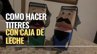 Títeres con caja de leche