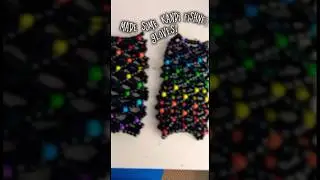 Kandi fishnet gloves!! | #kandi #kandikid #rainbow #glove