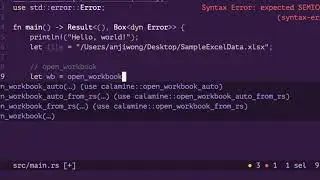 Rust Calamine: Read Excel Data