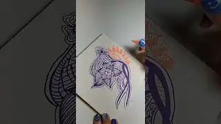 Replay of my first Tiktok live. Peach and purple zen doodle. #shorts