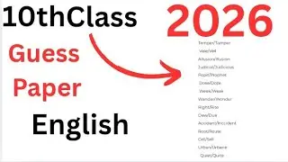 10th Class Guess Paper English 2026.