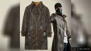 Aiden Pearce Faux Leather Trench Windbreaker Game Watch Dogs Cosplay Costumes Role Play Coat Sweater