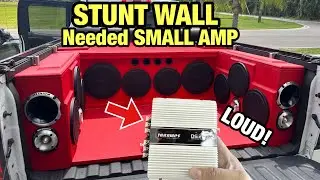 Installed Smallest Amp EVER on Chevy Truck Stunt Wall