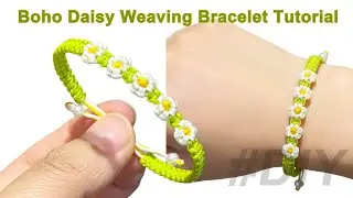 Boho Daisy Weaving Bracelet Tutorial | Easy Handmade Flower Bracelet