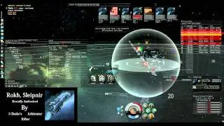 Eve online - Rokh and Sleipnir engage battlecruiser pirates