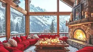 Alpine Cabin Jazz Escape in Winter ❄️ | Gentle Melodies for Calm and Comfort 🎷