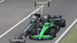 The FASTEST Racing on Earth - Sauber F1 vs NHRA Top Fuel Dragster at Monza