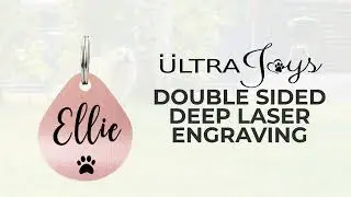 Ultra Joys Pets Brush Finished Stainless Steel Personalized Dog Tags
