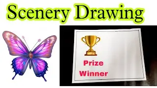 प्राकृतिक दृश्य चित्र बनाना सीखें / landscape drawing easy / Simple Scenery Drawing /Pencil drawing