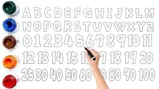 How To Learn Draw and Paint Alphabet A To Z & Number 1 To 100 For Kids/ABC Tracing and Coloring 