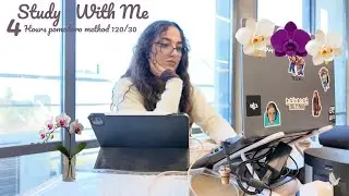 4 Hours Study With Me| Background: noise | Break 10 min, study with Sally
