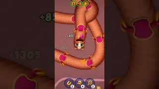 That's Cute Look Worm. #noobbabyplayer #gameplay #cacing #game #asmr #satisfying #snakegame 28