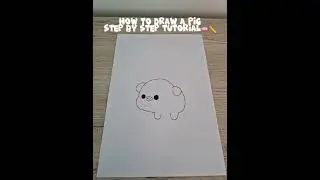 Cute Pig Drawing in 16 seconds 🐖✏️