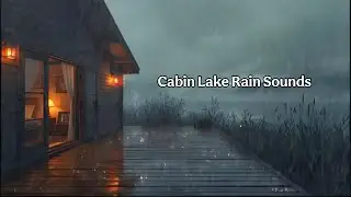 Deep Sleep Instantly with Lakeside Cabin Rain Sounds | Warm Window Glow + Relaxing Night Ambience