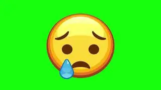 Crying Face Animated Emoji in Green Screen (4K Quality + Free Download Google Drive Link)