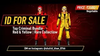 Best Free Fire ID Sale India 🇮🇳 | Rare Criminal Bundle | No Scam 100% Trusted