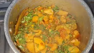 Dhaba Style Matar Aloo Sabzi | Easy & Tasty Aloo Matar Recipe | Veg Curry sabzii homemade 