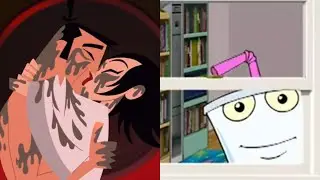 Jack & Ashi Kiss But With the Ending of the Aqua Teen Hunger Force episode &ldquo;Hand Banana.&rdquo;