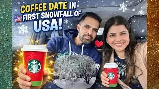 USA की बर्फ़बारी में ये कैसी coffee Date?please comments mein ज़रूर बताएं आपको ये कैसा लगा ? 1st vlog