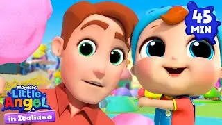 Babbo Mi Porta Alle Giostre!  | Little Angel Italiano | Cartoni Animati con Gianni Piccino