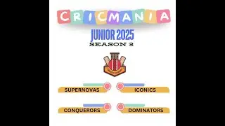 MATCH 6 || Dominators Jr vs Conquerors Jr || CricMania Jr Season 3 || LIVE STREAM BY SPOTS1 LIVE