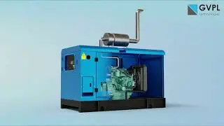 Diesel Generator 3D Animation | Industrial Product Visualization