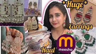*Huge* Meesho heavy ethnic long earrings haul🌷⚡️meesho wedding earrings haul🪷#meeshoearringshaul