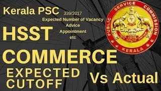 HSST Commerce(2017)Expected cutoff mark and Actual Mark Comparison, Expected number of Appointments