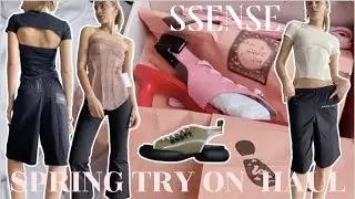 SPRING TRY ON HAUL @SSENSE 🎀 marc jacobs, miaou, collina strada & more 🎀 CURATING MY DREAM WARDROBE