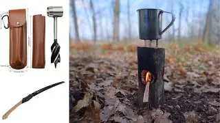 Bushcraft: Rocket Stove with an Auger Drill #silkybigboy