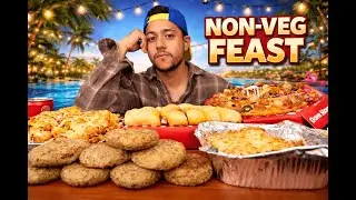 Butter Chicken Lasagna, Chicken Keema Lasagna, Non-Veg Mac N Cheese & Chicken Cheese Pizza Feast
