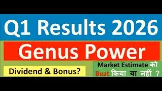 GENUS POWER Q1 results 2026 | GENUS POWER results today | GENUS POWER Share News