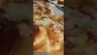 Pizza Bread Baked from Home.! @Chefedong1968 No dough mixer needed.!#food #short