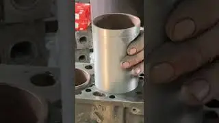 Cylinder Sleeve Installation procedure in #shorts . #mercedes #diesel #engine #repair #video